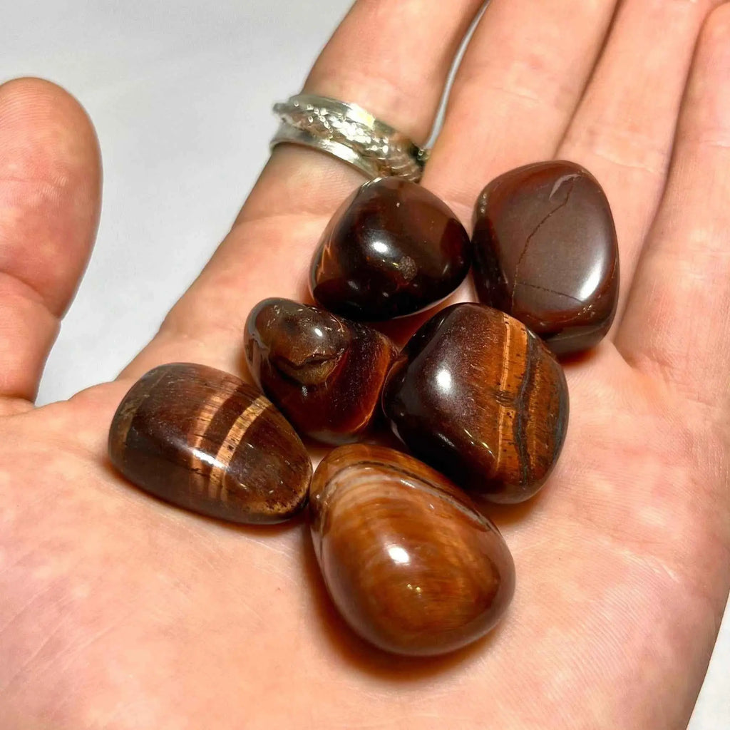 Red Tiger Eye Tumbled Pocket Stone | Tumbled Stones | Wiccan Center
