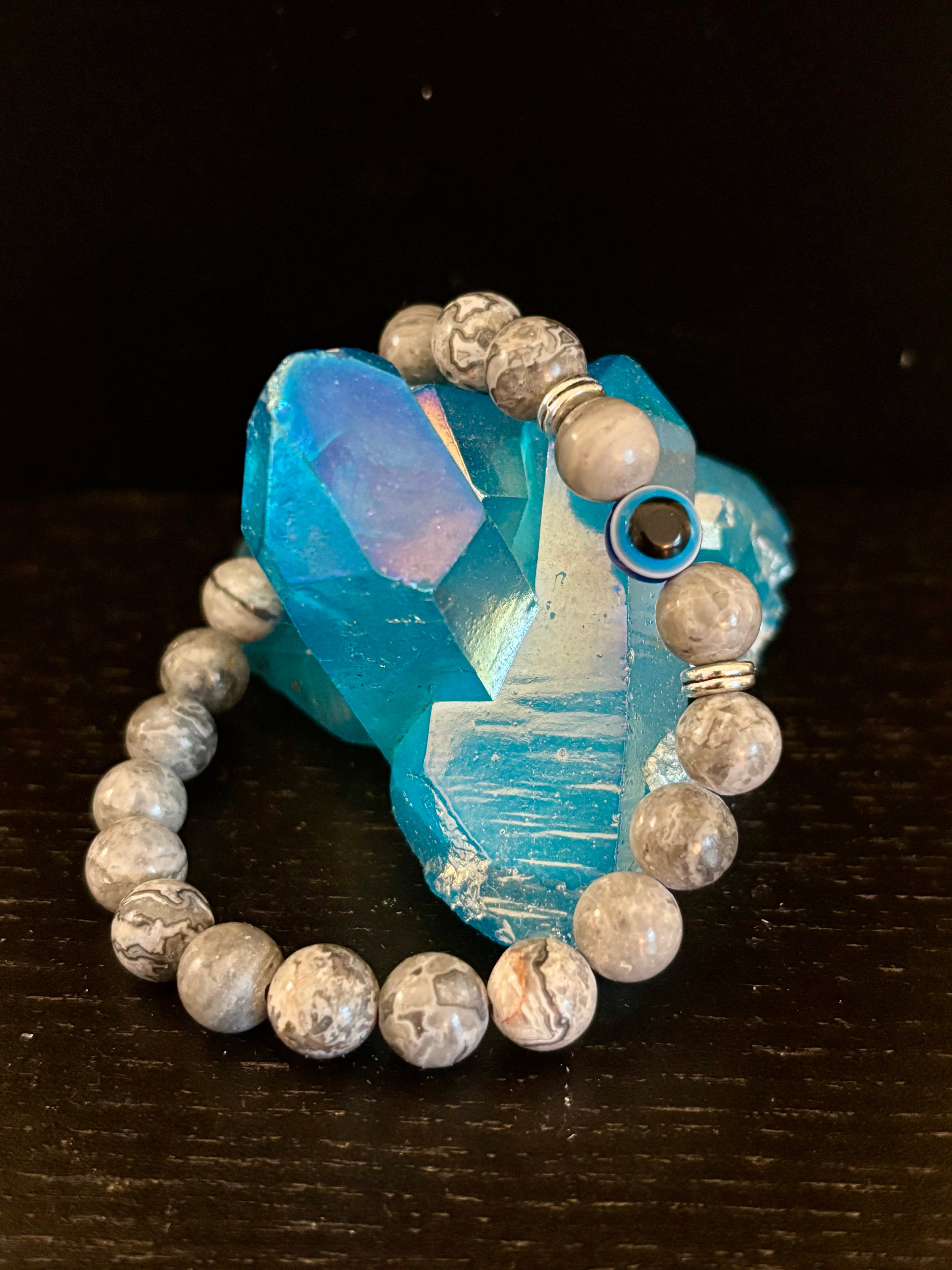 Evil Eye Style Beaded Bracelets – Handmade Natural Stone Protection | | Wiccan Center