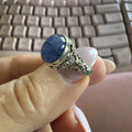 Tanzanite Cabochon Filigree Sterling Silver Ring – Size 7 – Intuition, Wisdom & Higher Guidance | Rings | Wiccan Center