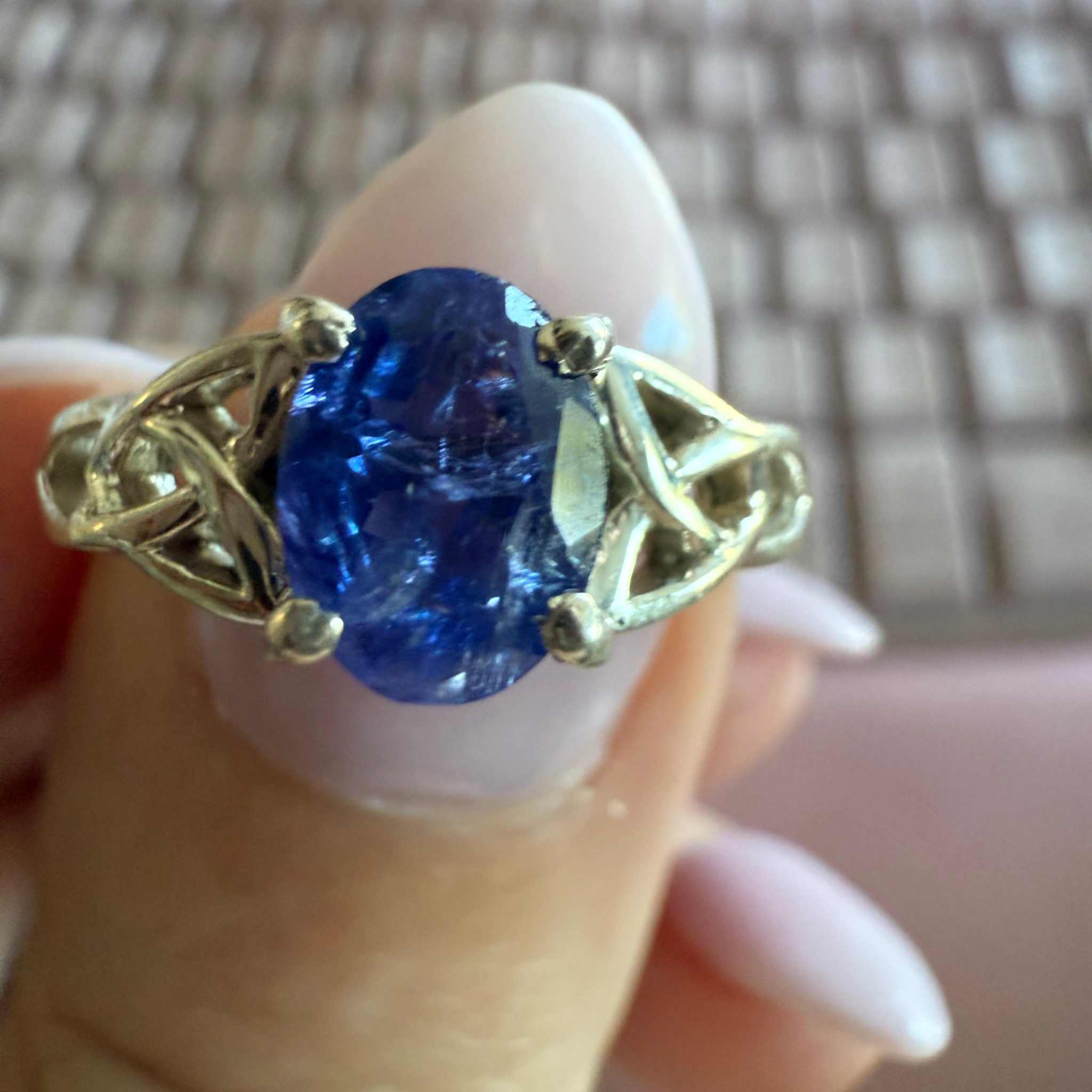 Tanzanite Celtic Knot Sterling Silver Ring – Size 8 – Intuition, Ancestral Wisdom & Spiritual Protection | Rings | Wiccan Center