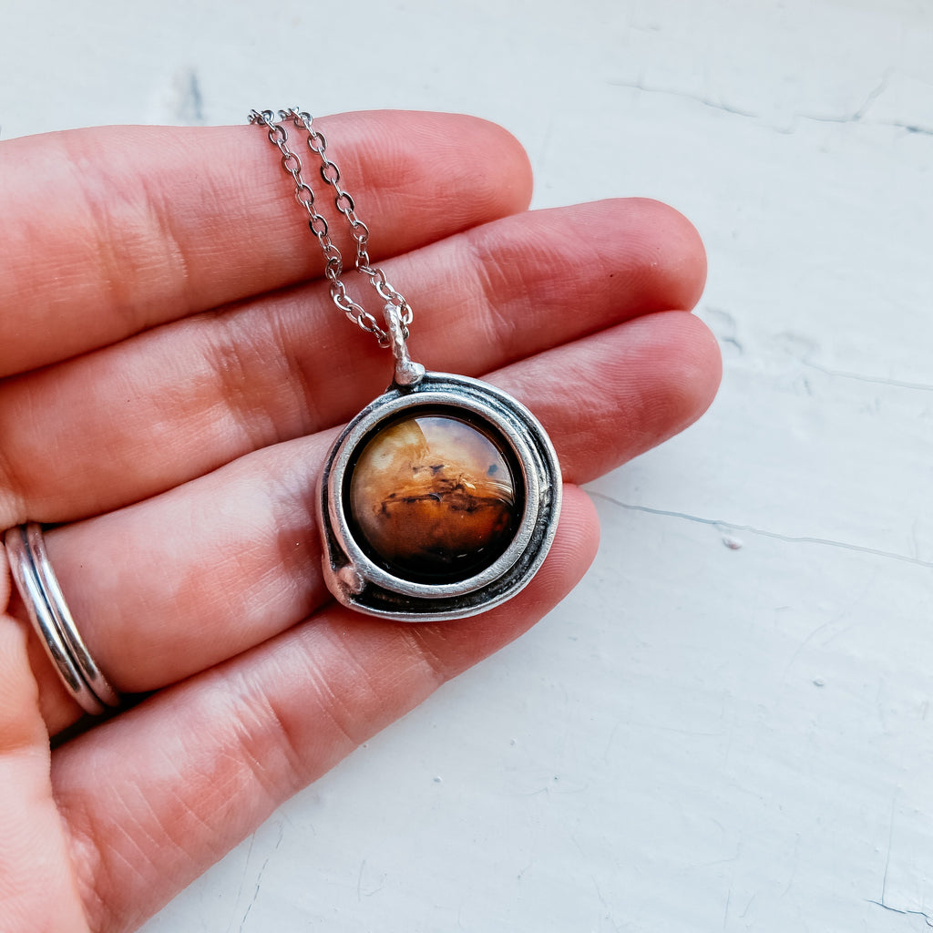 Mars and Moons Pendant Necklace | Necklace | Wiccan Center