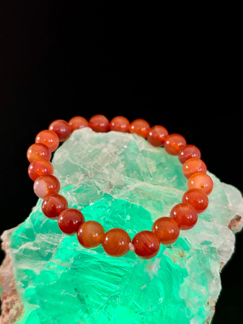 Red Striped Agate (Sardonyx) Reiki-Infused Strength & Confidence Bracelet (Medium Wrist) | | Wiccan Center