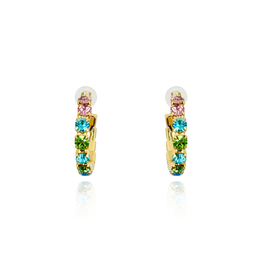 Daphne Multi Crystal Hoops