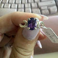 Sterling Silver Geometric-Cut Amethyst Ring – Size 5 – Protection, Intuition & Higher Clarity | Rings | Wiccan Center