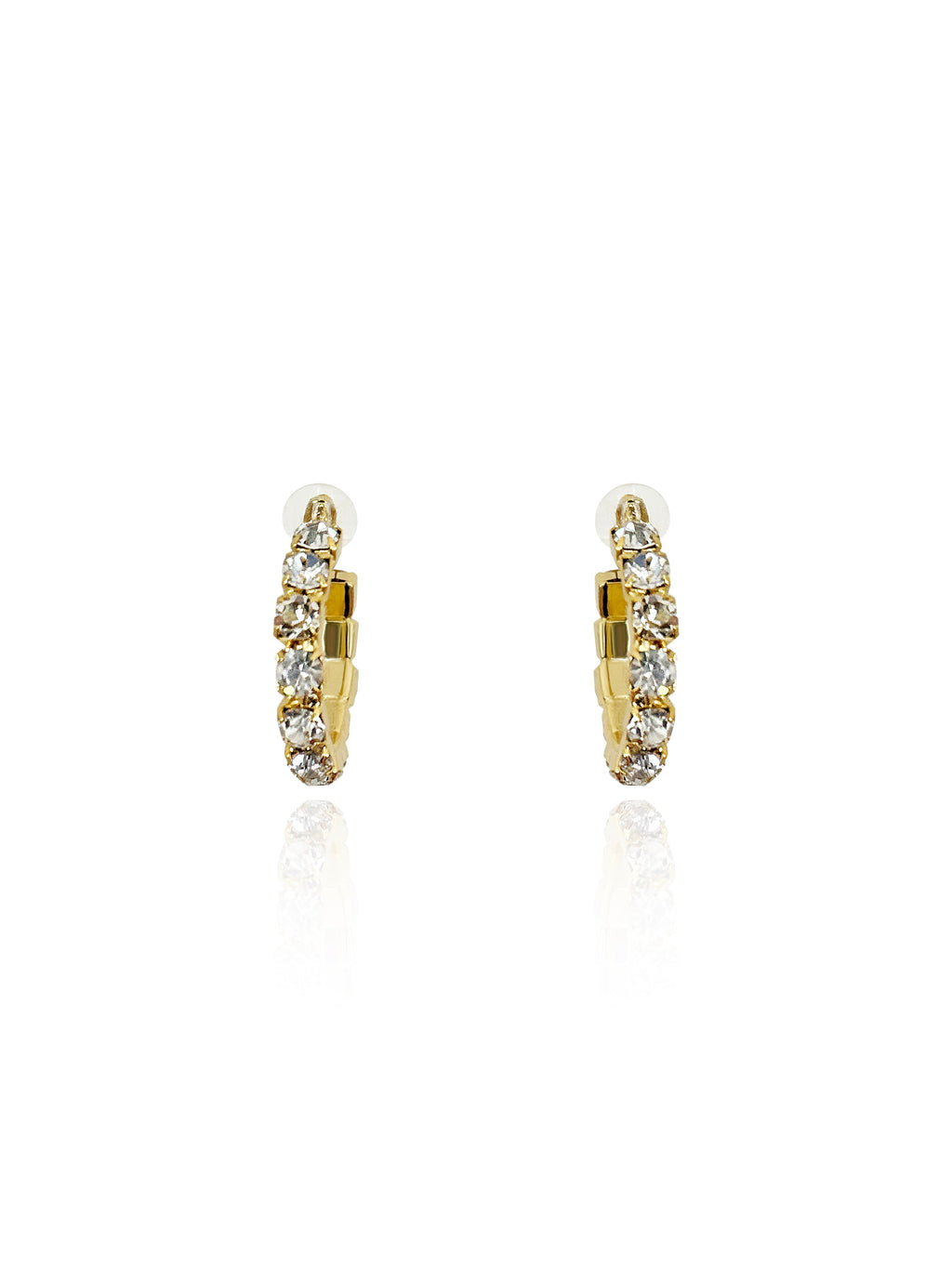 Daphne Diamond Crystal Hoops
