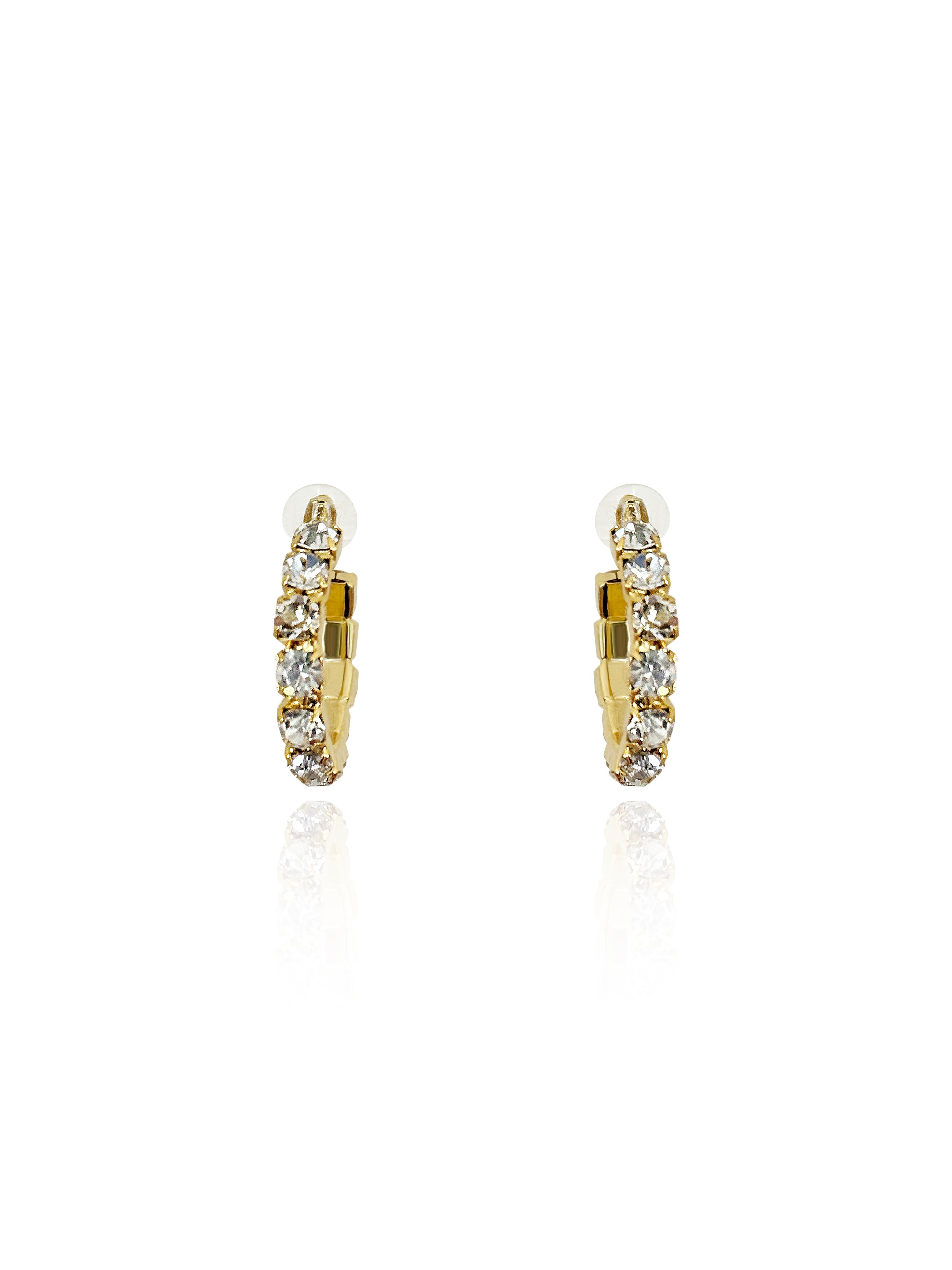 Daphne Diamond Crystal Hoops