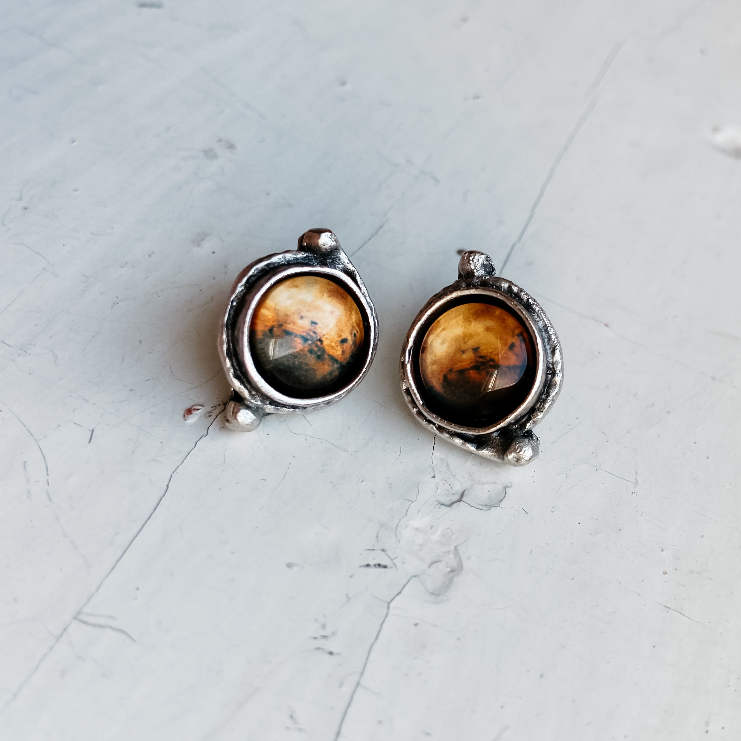 Mars and Moons Earrings - Stud or Leverback | Earrings | Wiccan Center