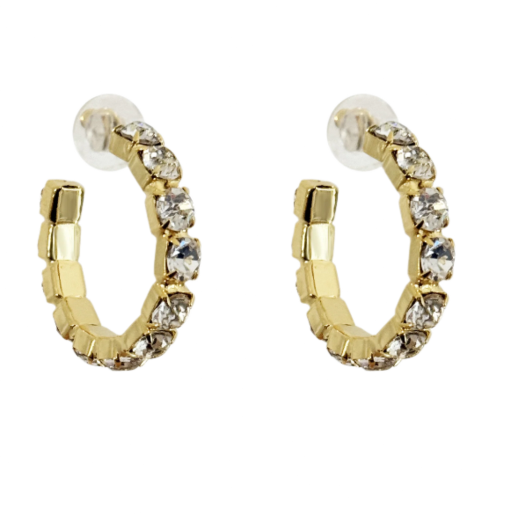 Daphne Diamond Crystal Hoops