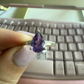 Sterling Silver Pear-Cut Amethyst Ring – Sizes 8 & 9 – Clarity & Intuition | Rings | Wiccan Center
