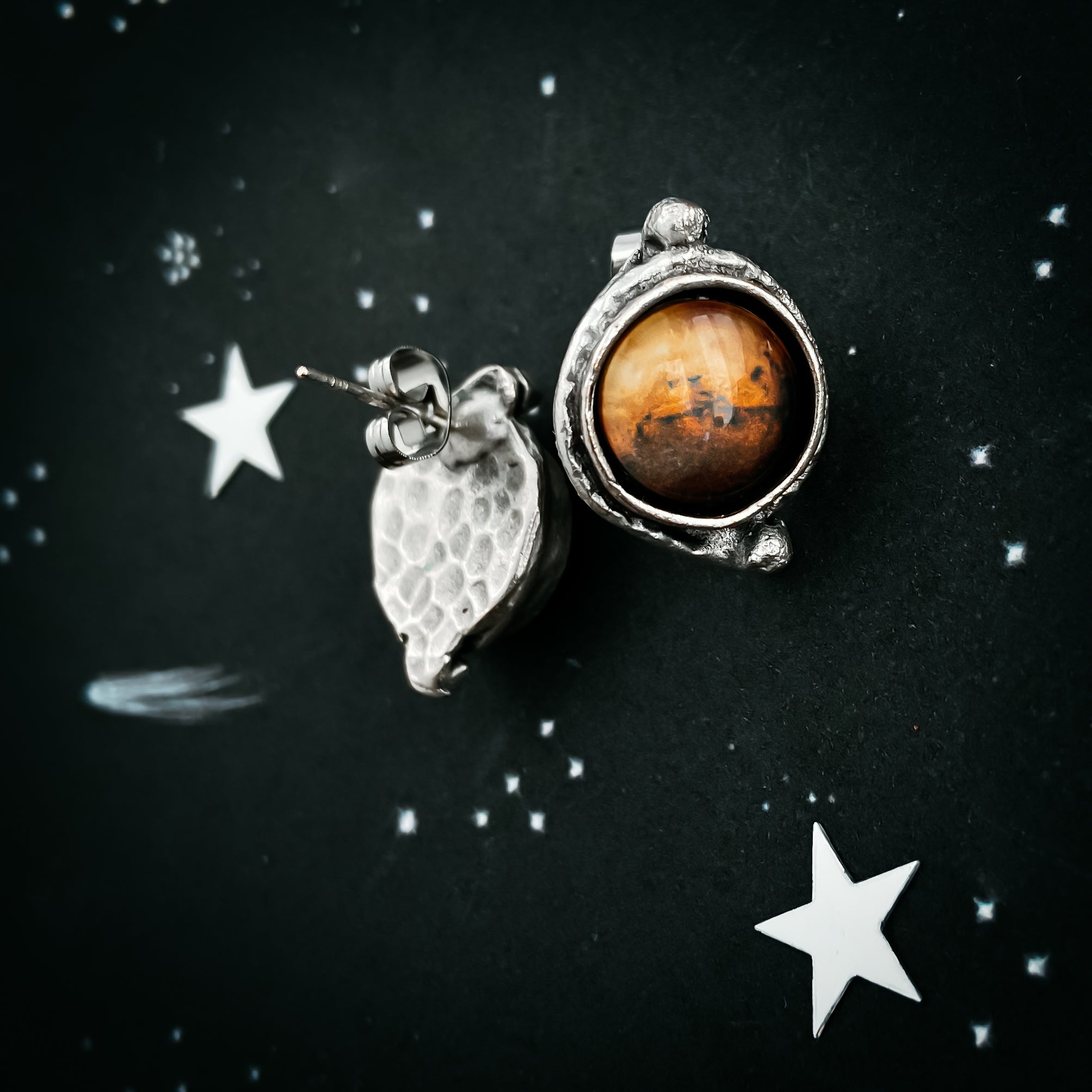 Mars and Moons Earrings - Stud or Leverback | Earrings | Wiccan Center