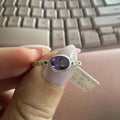 Oval Amethyst Bezel Ring – Sterling Silver – Size 9 – Clarity & Protection Stone | Rings | Wiccan Center