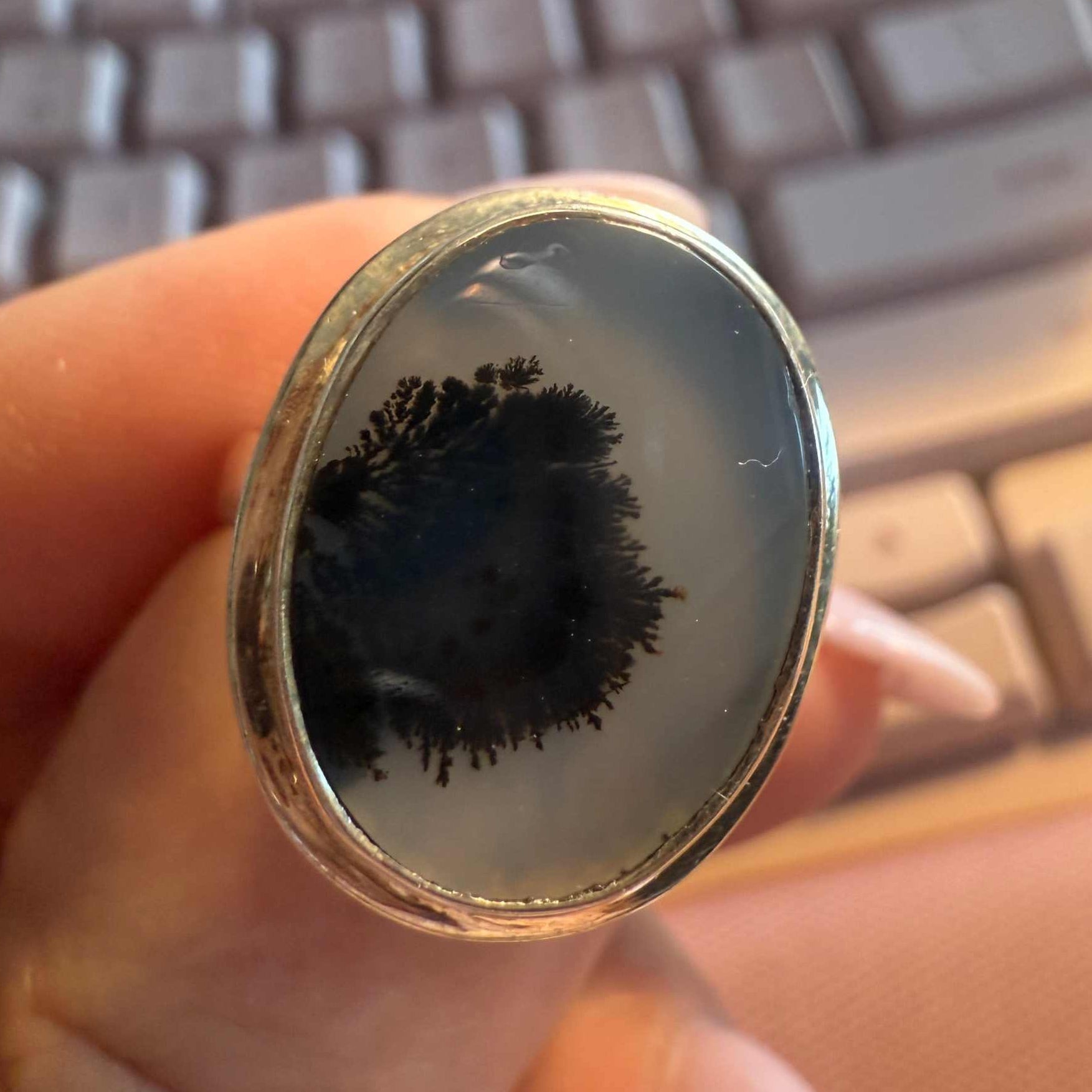 Dendritic Tree Agate Ring - Each Unique Art | Rings | Wiccan Center