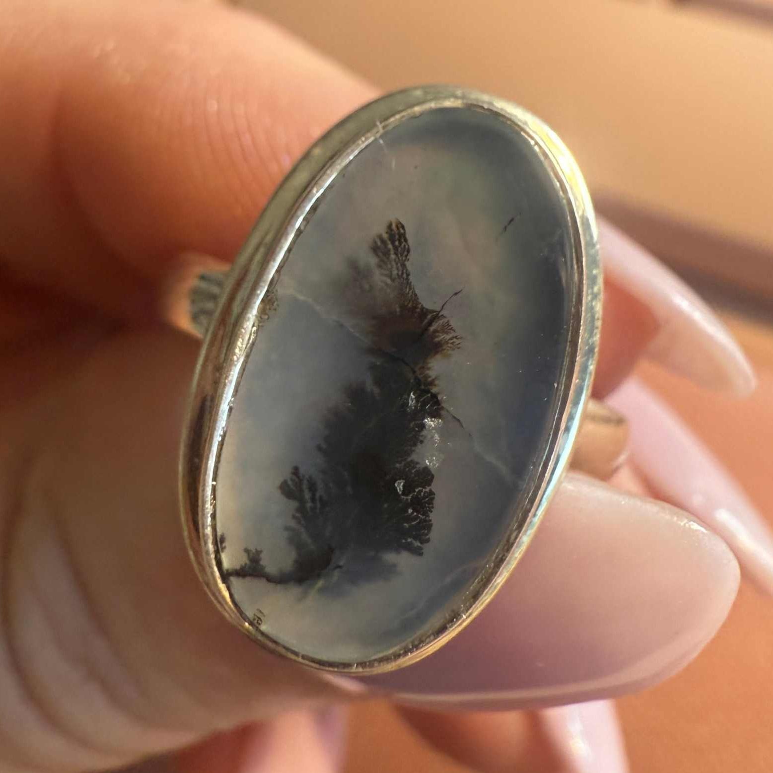 Dendritic Tree Agate Ring - Each Unique Art | Rings | Wiccan Center