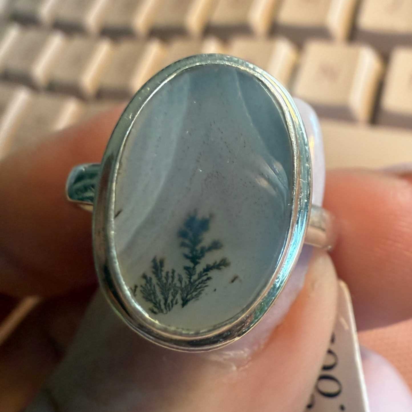 Dendritic Tree Agate Ring - Each Unique Art | Rings | Wiccan Center