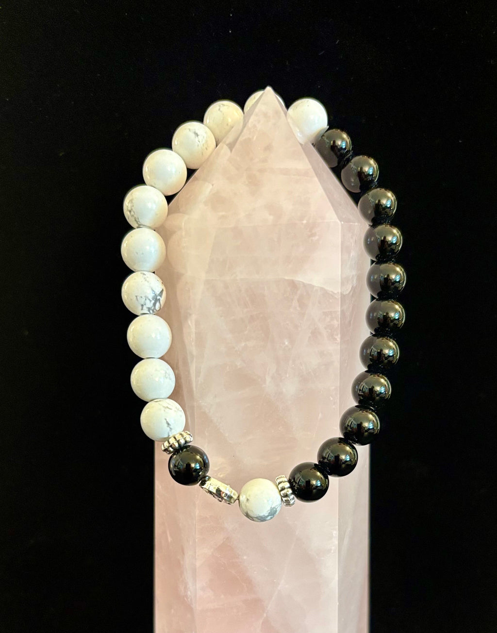 Yin Yang Energy Bracelet – Bold Black & White Beads (Balance with a Twist) | | Wiccan Center