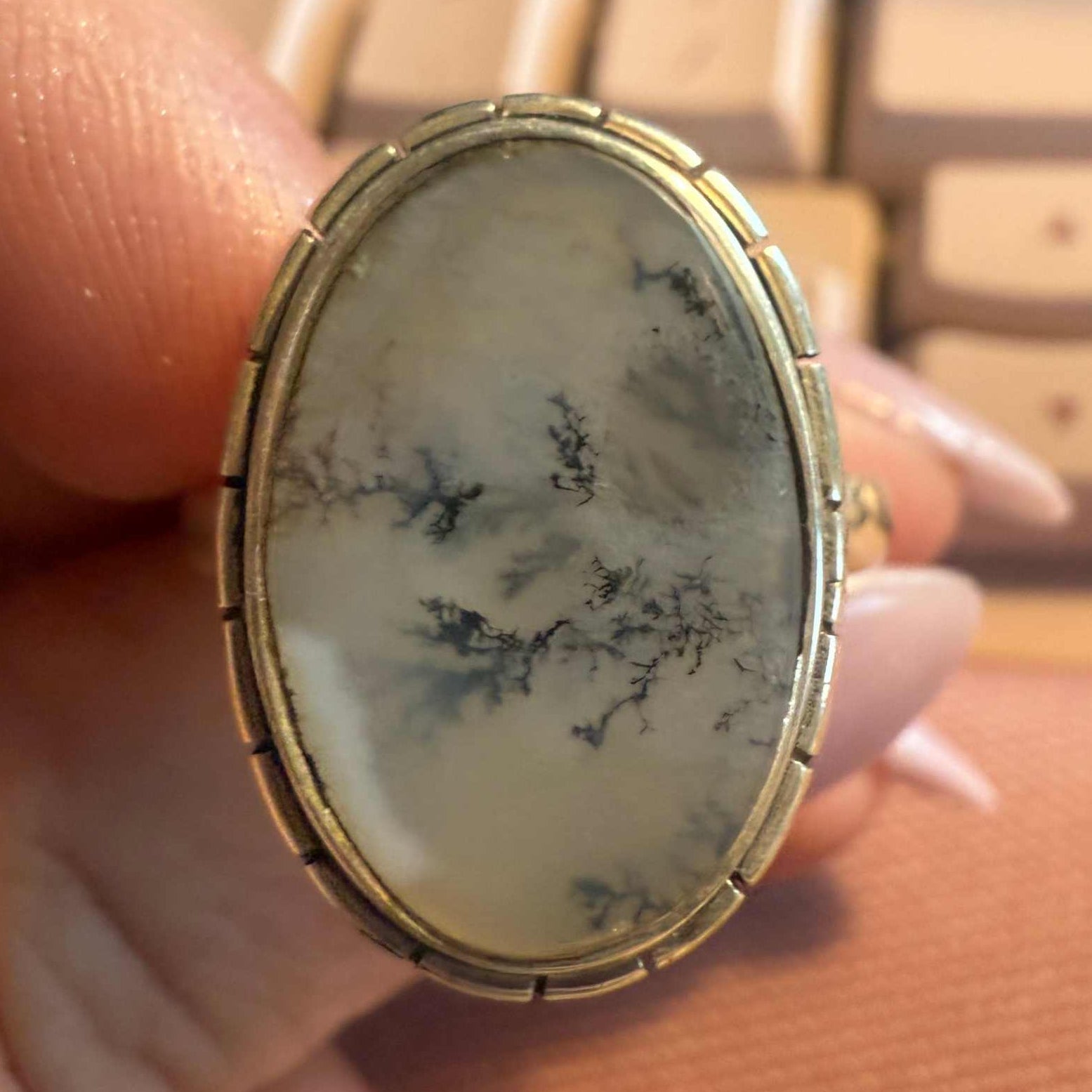Dendritic Tree Agate Ring - Each Unique Art | Rings | Wiccan Center