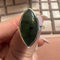 Jade Ring Size 9 – Natural Green Stone in Sterling Silver | Rings | Wiccan Center