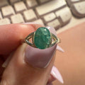 Emerald Ring Size 5 – Natural Oval Emerald in Sterling Silver | Rings | Wiccan Center