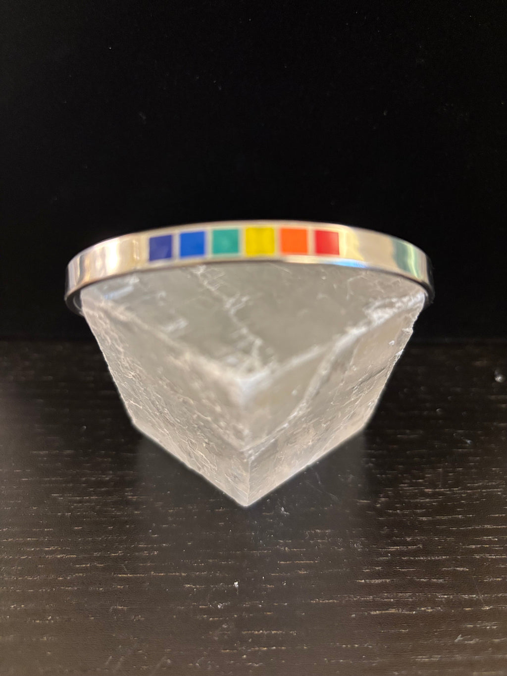 LGBTQ+ Pride Rainbow Cuff Bracelet – Stainless Steel Open Bangle | | Wiccan Center