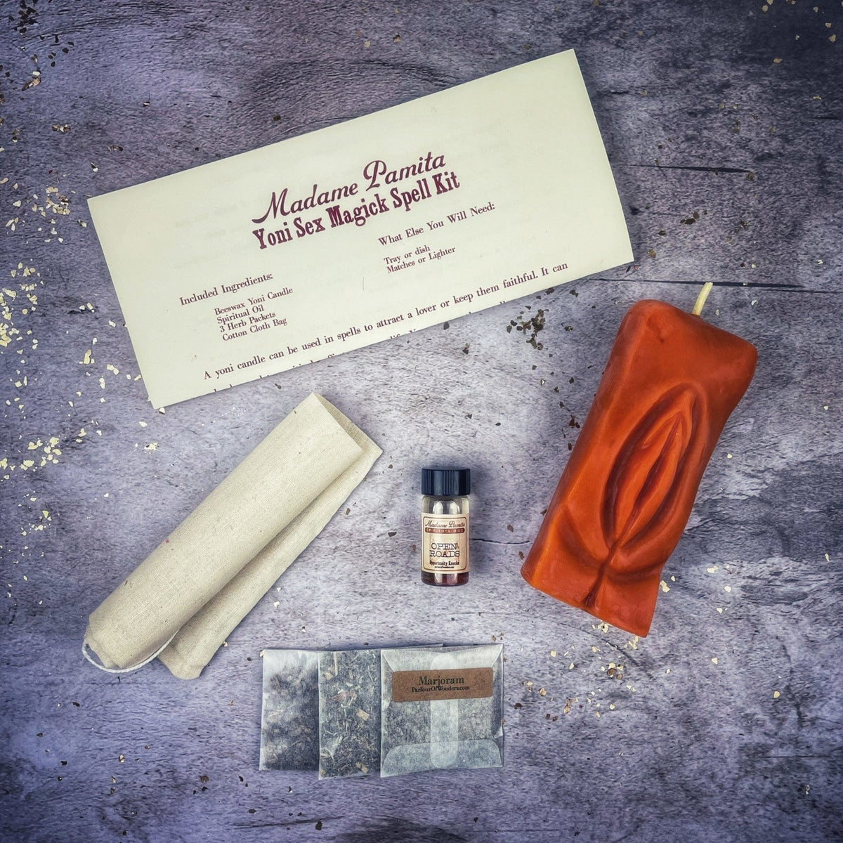 Yoni Sex Magick Candle Spell Kit - Passion, Attraction & Sexual Power | Candle Spell Kit | Wiccan Center