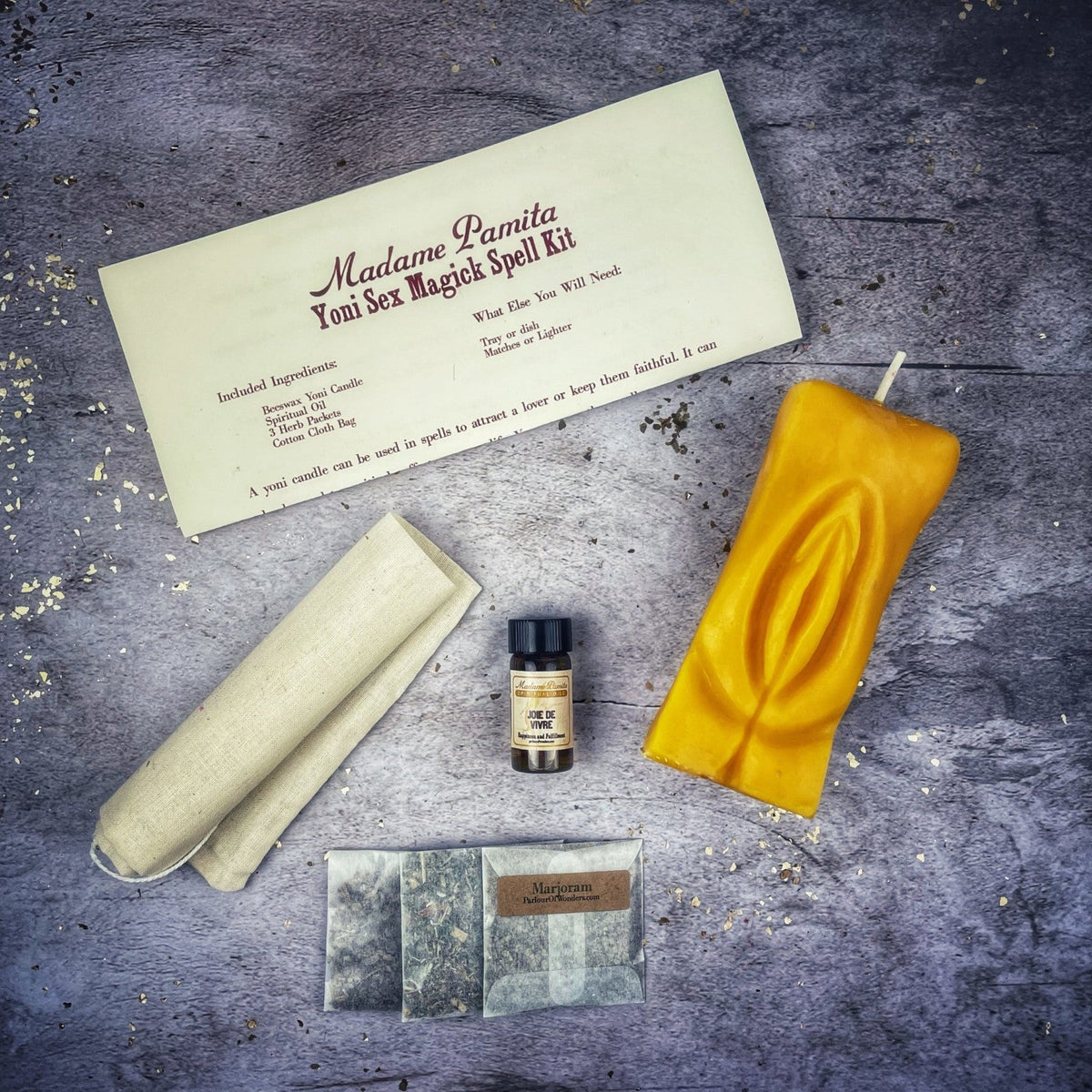 Yoni Sex Magick Candle Spell Kit - Passion, Attraction & Sexual Power | Candle Spell Kit | Wiccan Center
