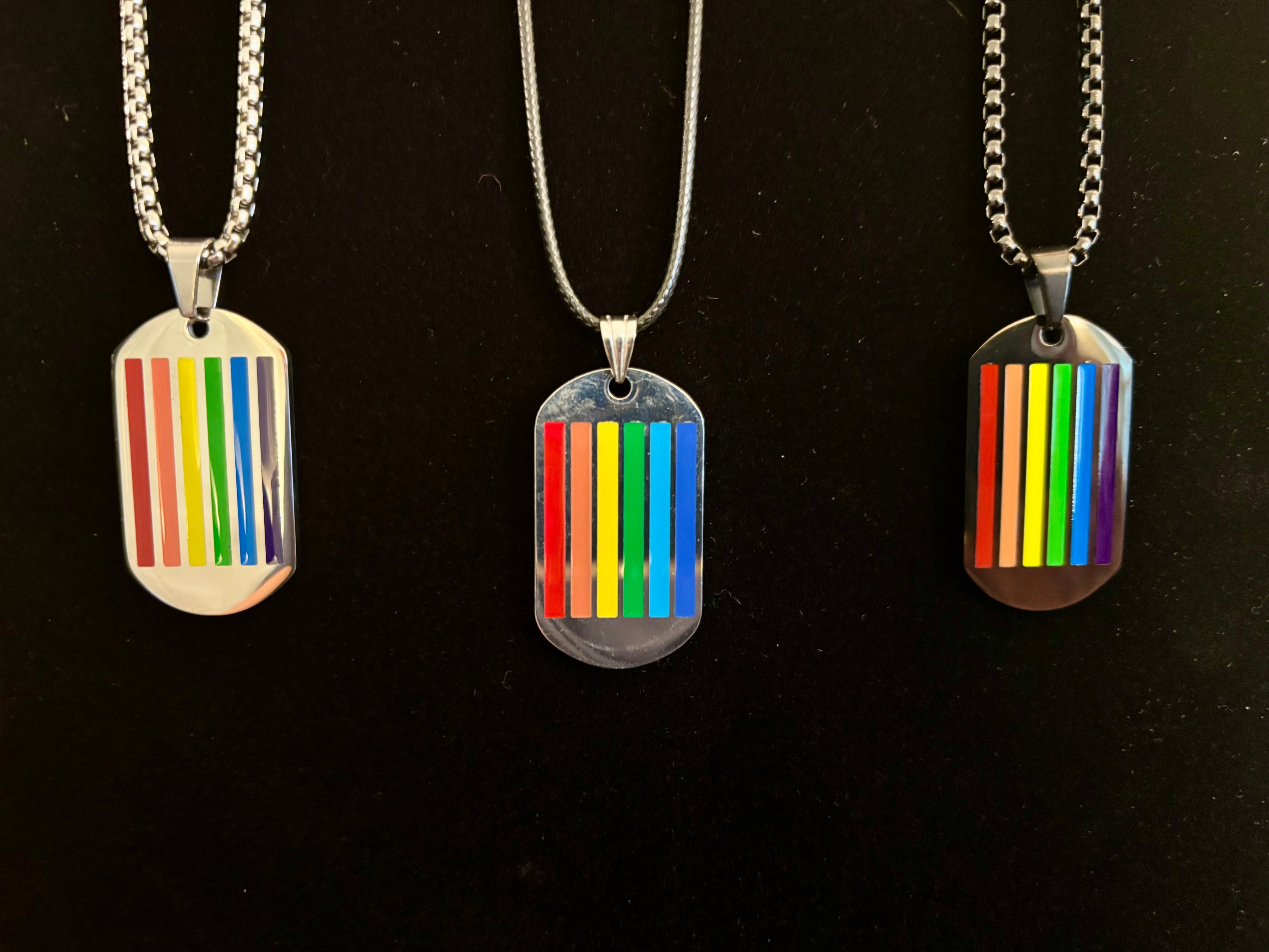 Bold Pride Dog Tag Necklace Collection – 3 Unique Styles | | Wiccan Center