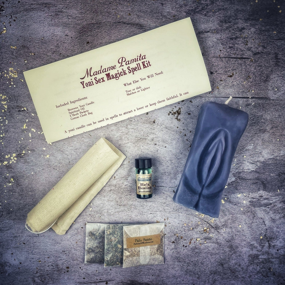 Yoni Sex Magick Candle Spell Kit - Passion, Attraction & Sexual Power | Candle Spell Kit | Wiccan Center