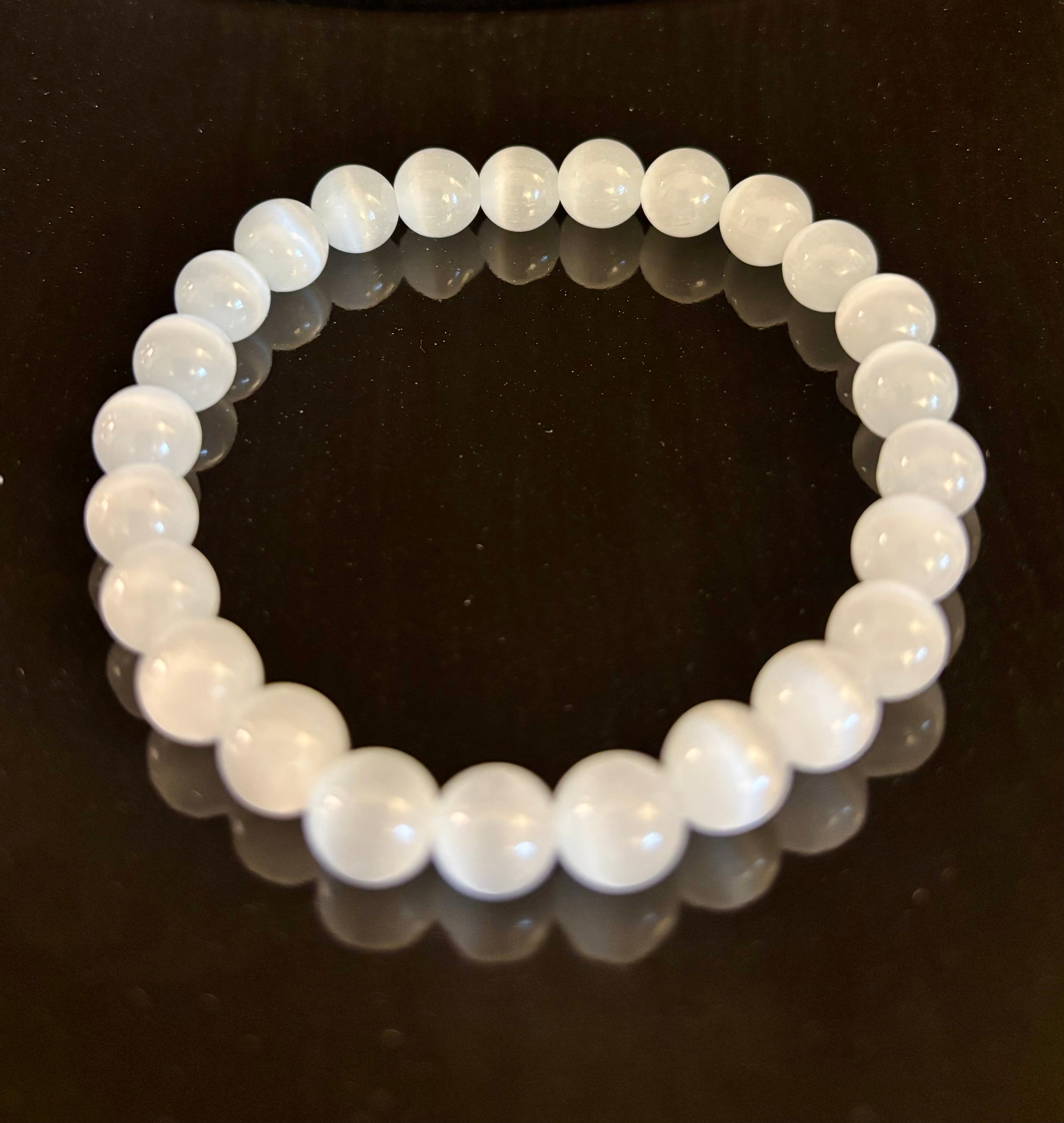 Reiki-Infused Selenite Healing Bracelet -Cleanse your energy and restore inner peace | | Wiccan Center