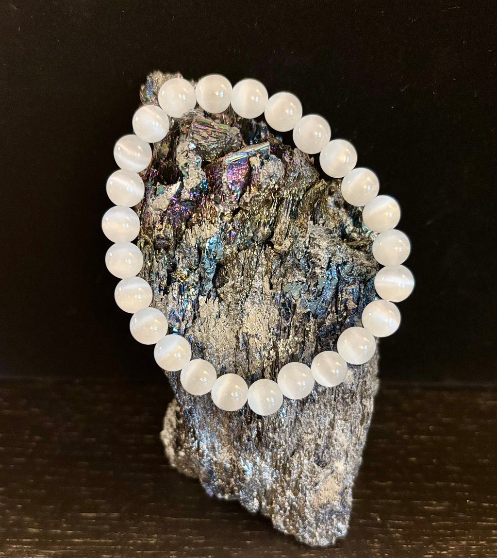 Reiki-Infused Selenite Healing Bracelet -Cleanse your energy and restore inner peace | | Wiccan Center