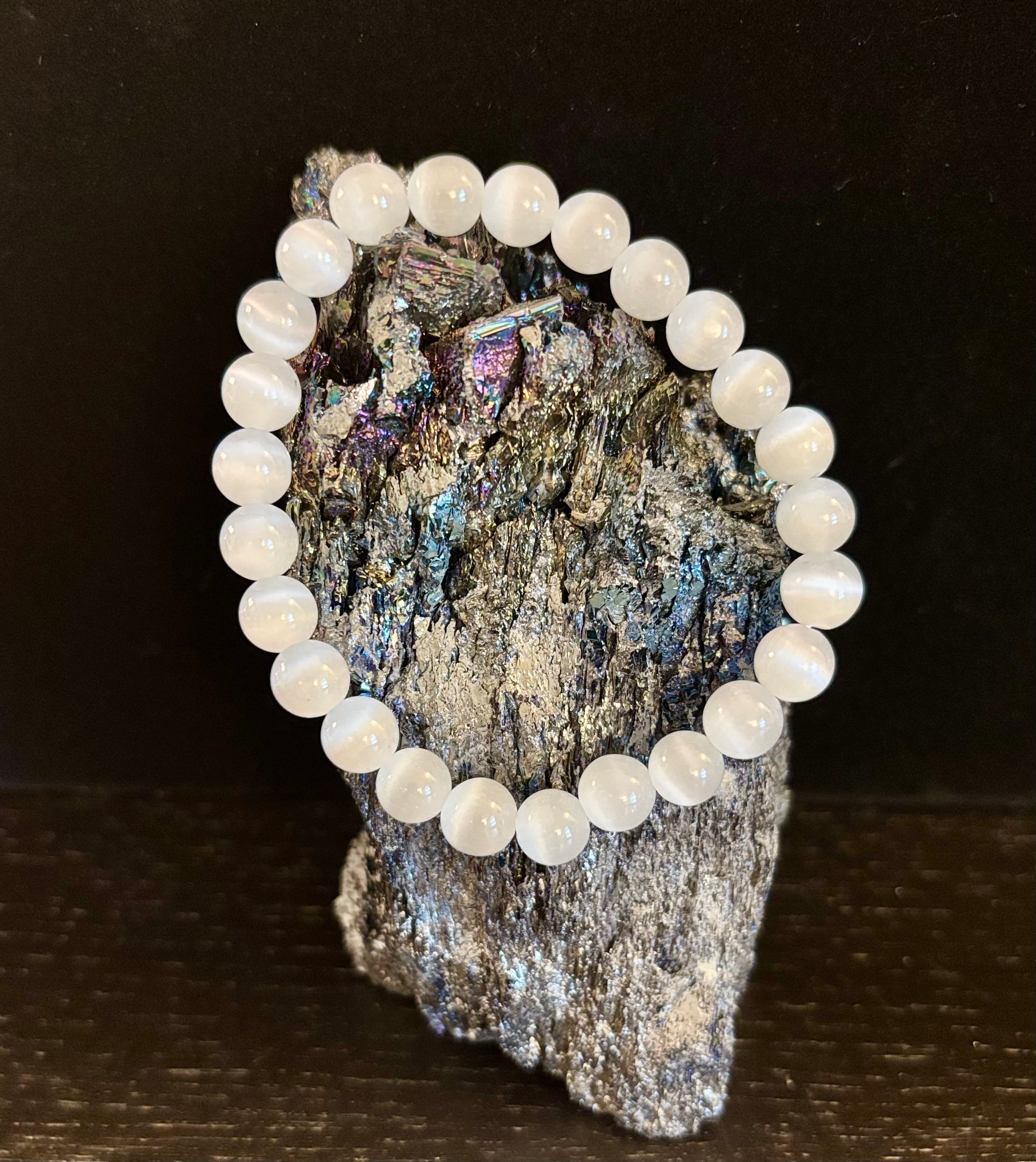 Reiki-Infused Selenite Healing Bracelet -Cleanse your energy and restore inner peace | | Wiccan Center