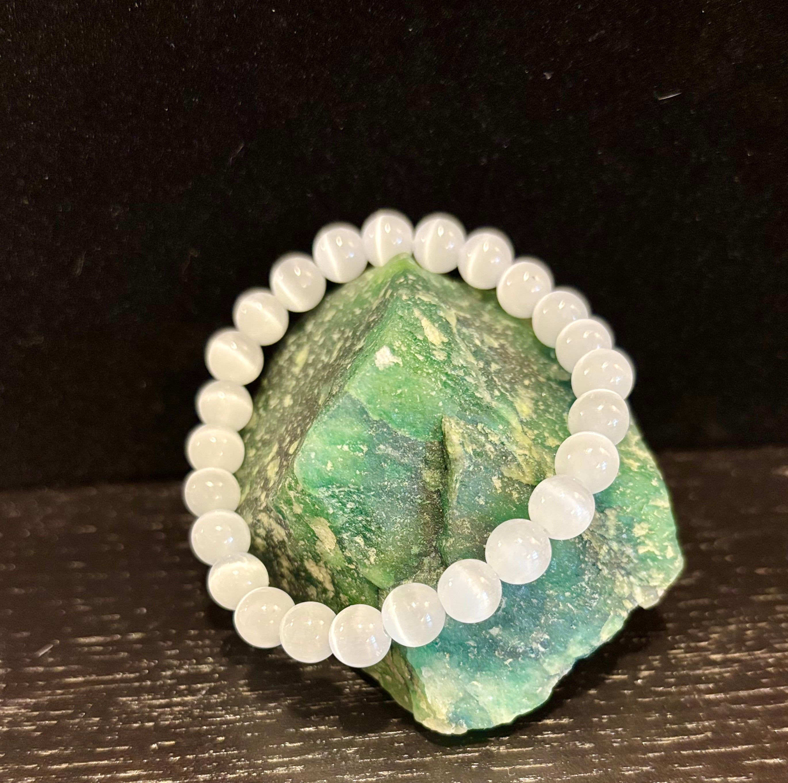Reiki-Infused Selenite Healing Bracelet -Cleanse your energy and restore inner peace | | Wiccan Center