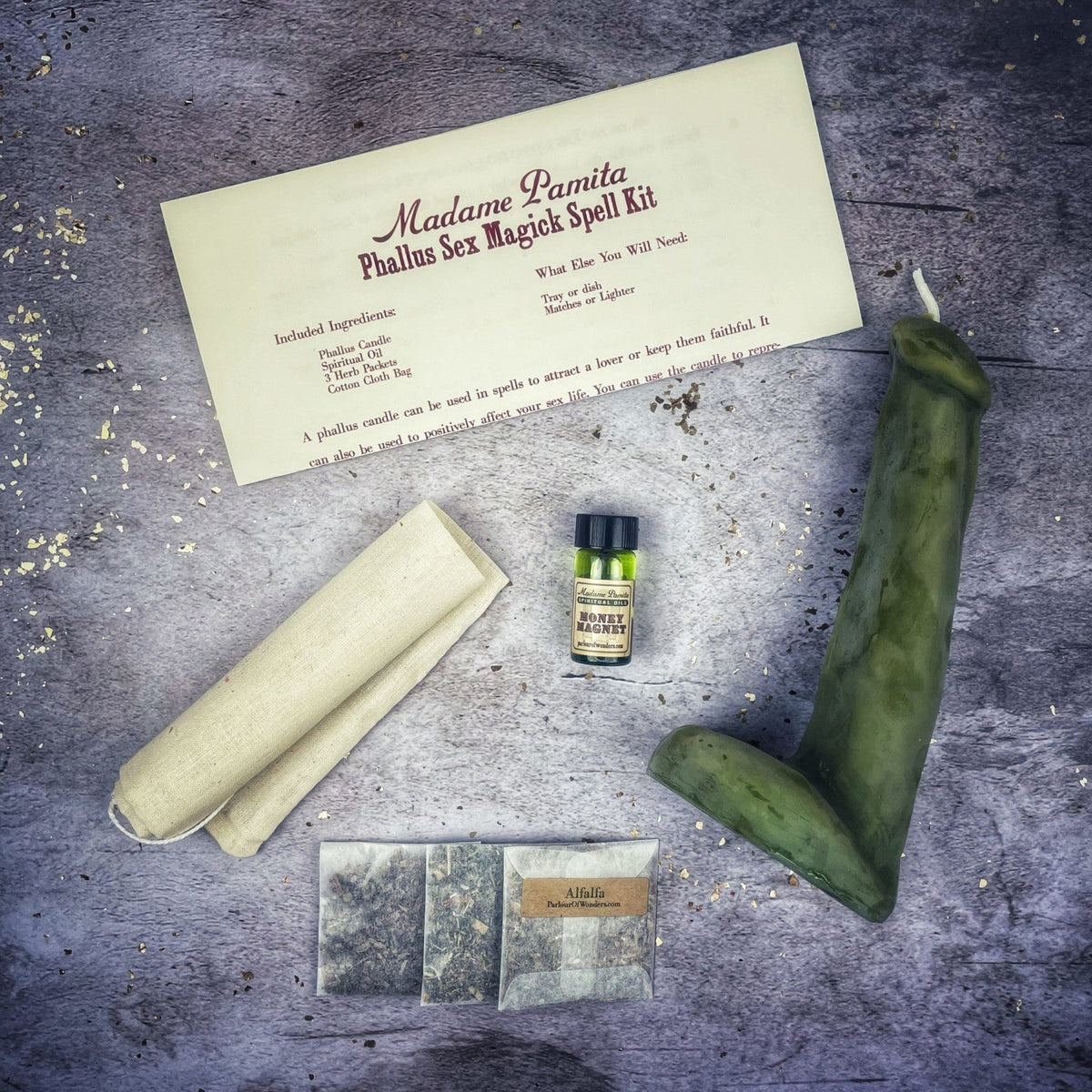 Phallus Sex Magick Candle Spell Kit - Sexual Power & Attraction | Candle Spell Kit | Wiccan Center
