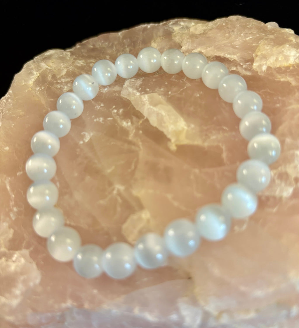 Reiki-Infused Selenite Healing Bracelet -Cleanse your energy and restore inner peace | | Wiccan Center