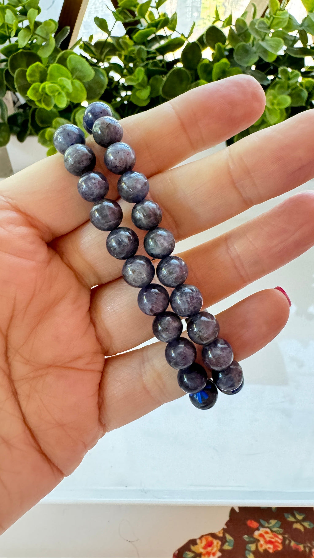 Iolite 8 mm Bracelet for Psychic Abilities, Stretchy