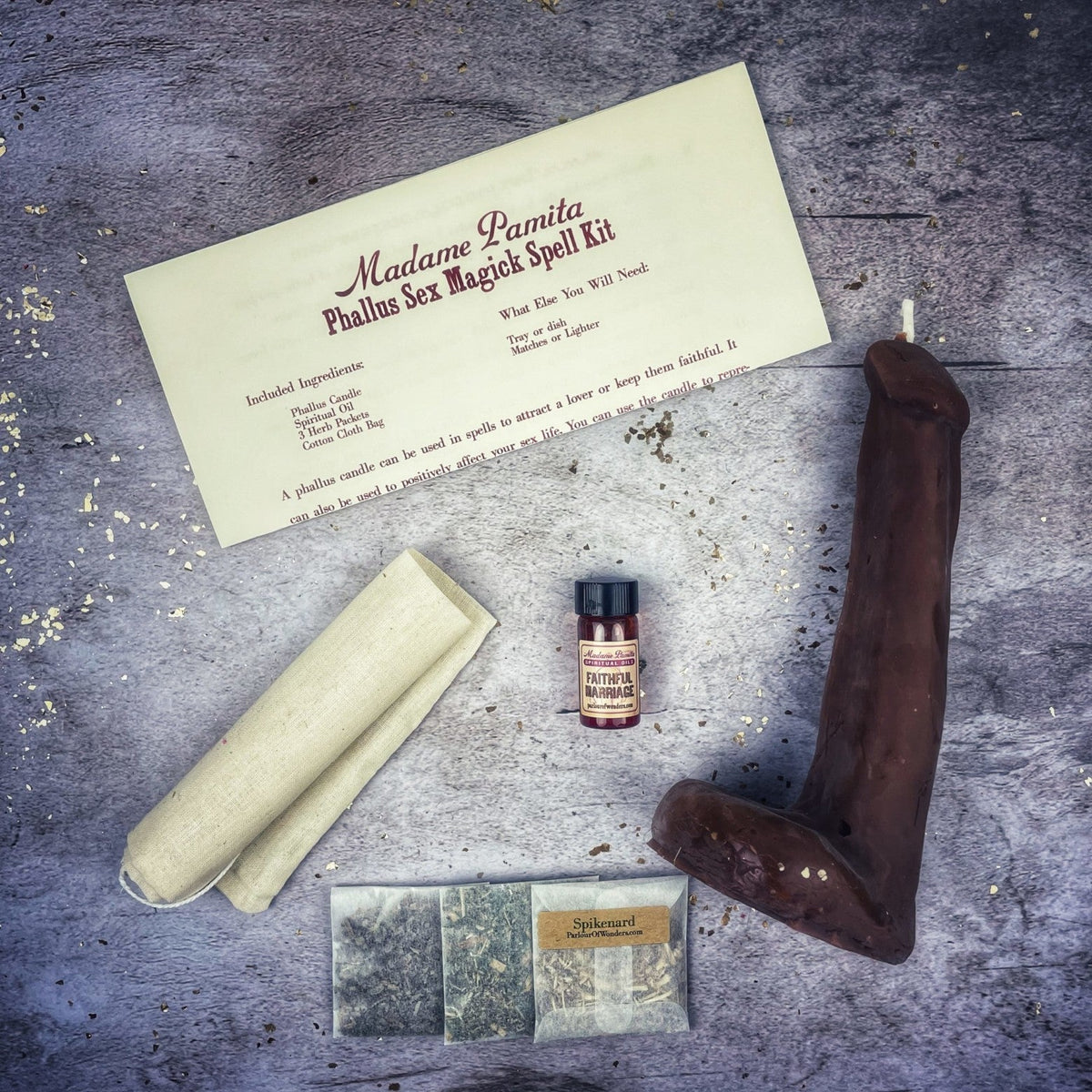Phallus Sex Magick Candle Spell Kit - Sexual Power & Attraction | Candle Spell Kit | Wiccan Center