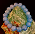 Aquamarine Beaded Bracelet – Reiki-Infused Calm, Clarity & Communication Jewelry (Medium Wrist) | | Wiccan Center