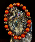 Powerful Protection Bracelet – Red Tiger Eye & Red Jasper Healing Bracelet (For Large Wrists) | | Wiccan Center