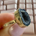 Agate Geode Freeform Ring – Sterling Silver – Sizes 8–9 | Rings | Wiccan Center
