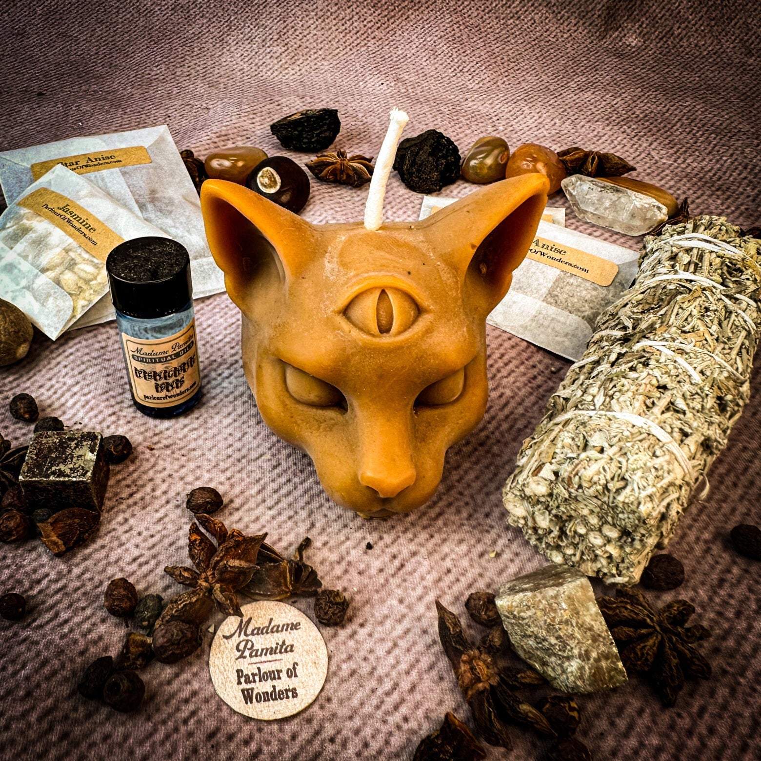 Psychic Eye Candle Spell Kit - Intuition & Psychic Abilities | Candle Spell Kit | Wiccan Center