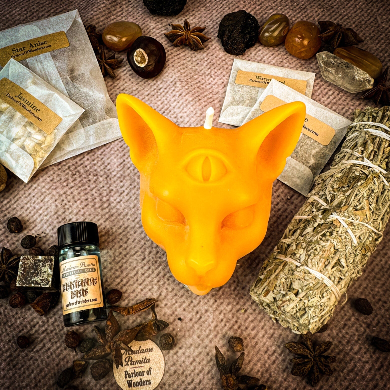 Psychic Eye Candle Spell Kit - Intuition & Psychic Abilities | Candle Spell Kit | Wiccan Center
