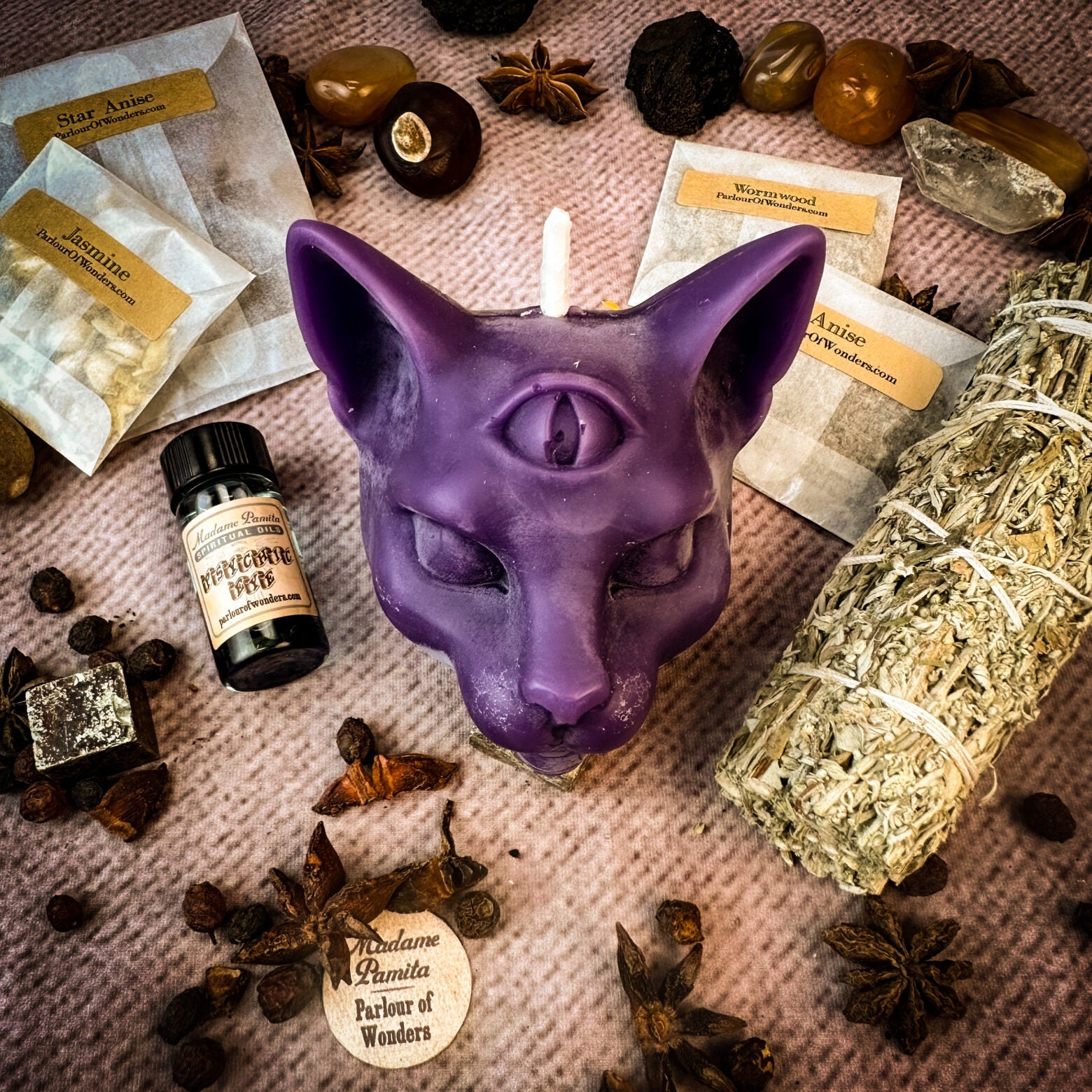 Psychic Eye Candle Spell Kit - Intuition & Psychic Abilities | Candle Spell Kit | Wiccan Center