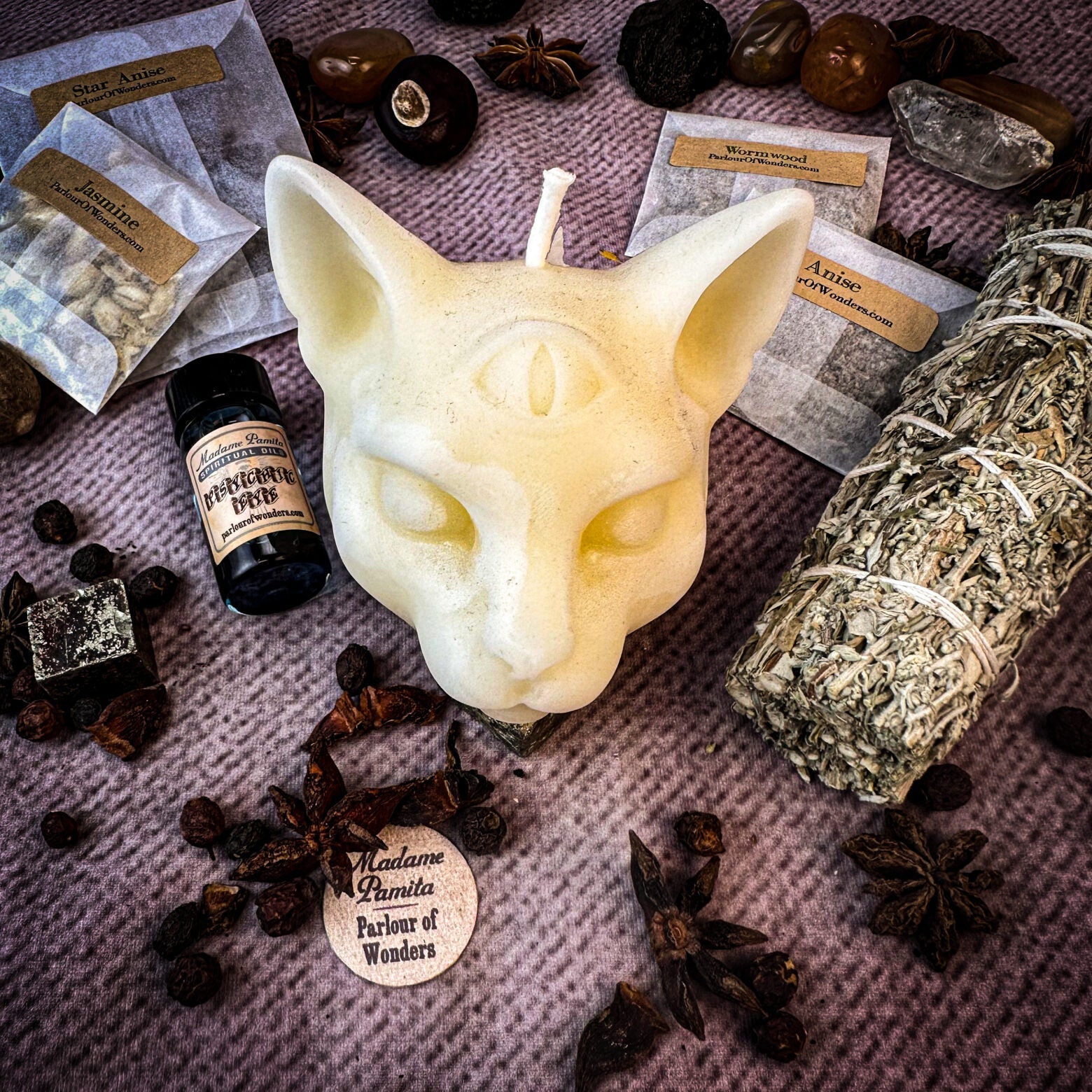 Psychic Eye Candle Spell Kit - Intuition & Psychic Abilities | Candle Spell Kit | Wiccan Center