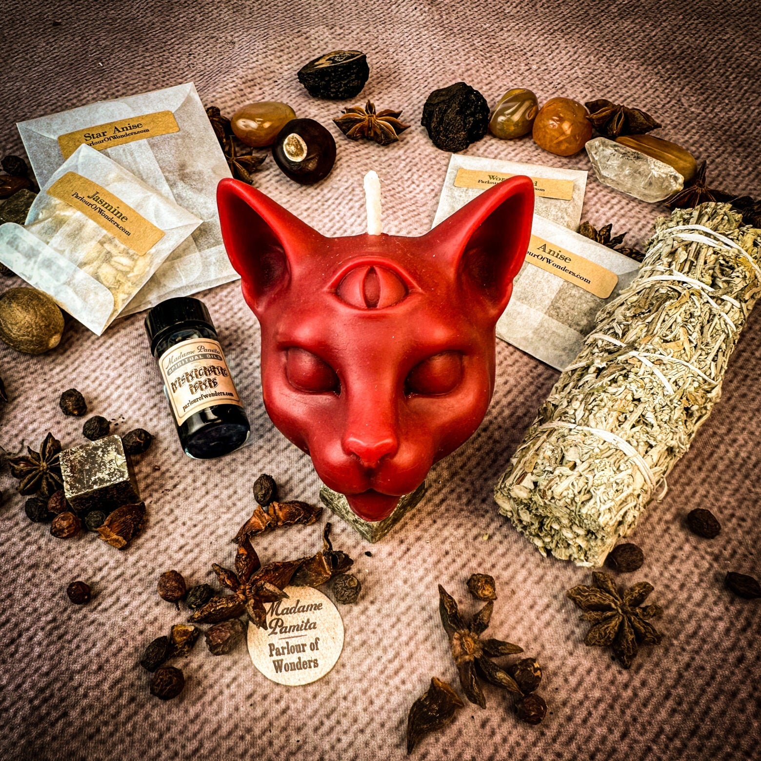 Psychic Eye Candle Spell Kit - Intuition & Psychic Abilities | Candle Spell Kit | Wiccan Center