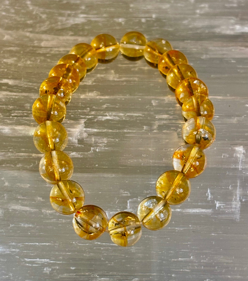 Citrine Round Beaded Bracelet – Manifest Joy, Light & Abundance | | Wiccan Center