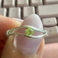 Peridot Floating-Setting Wave Ring – Sterling Silver – Size 8 | Rings | Wiccan Center