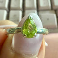 Peridot Teardrop Solitaire Ring – Sterling Silver – Size 7 & 9 | Rings | Wiccan Center