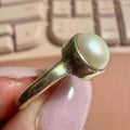 Pearl Classic Dome Ring – Sterling Silver – Size 6 & 9 | Rings | Wiccan Center