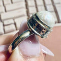 Pearl Textured-Bezel Dome Ring – Sterling Silver – Size 6–8 | Rings | Wiccan Center