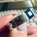 Black Onyx Square-Cut Band Ring – Sterling Silver – Size 13 | Rings | Wiccan Center