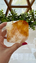 4" Citrine Specimen Point with Free Wood Stand
